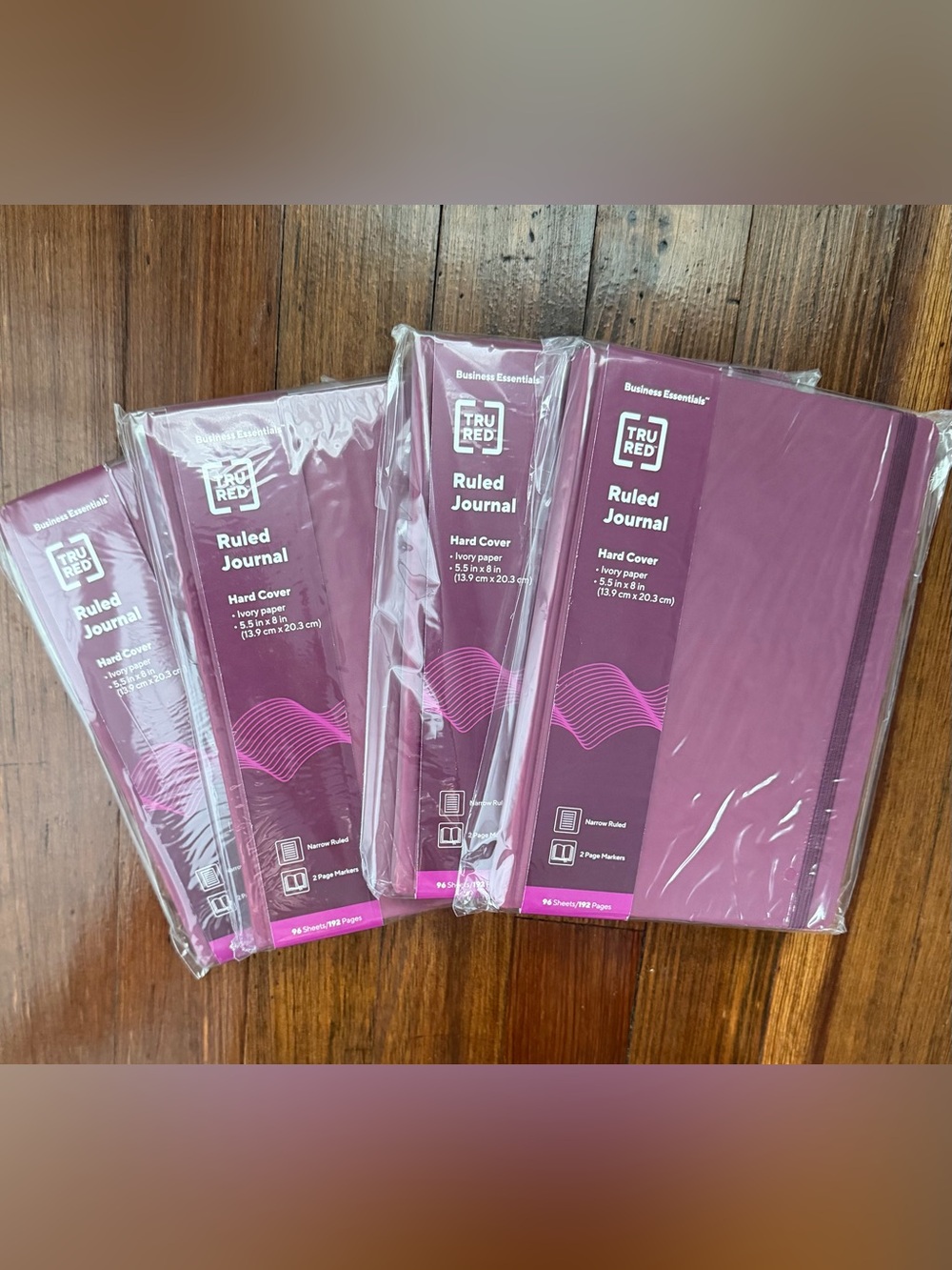 TRU RED Hard Cover Ruled Journal (Set of 4)